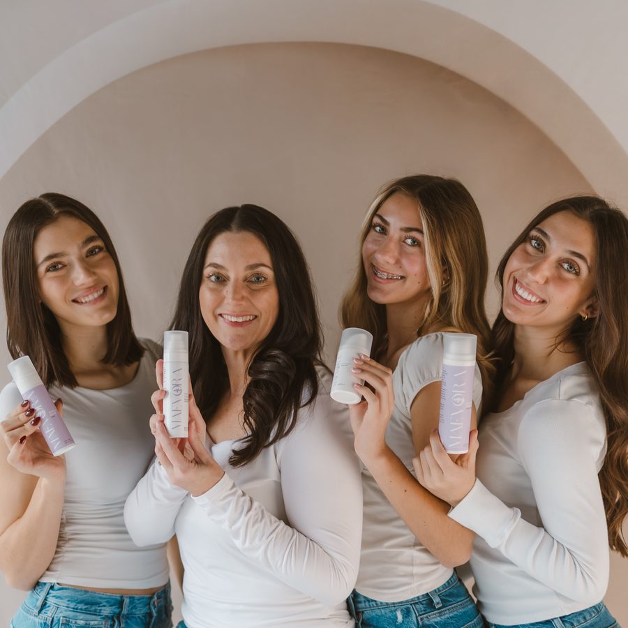 Mandy Heard with her three daughters