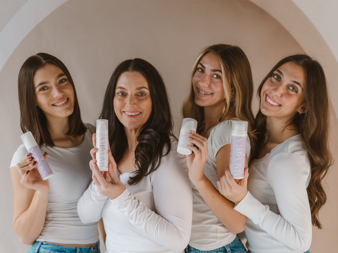 Mandy Heard with her three daughters